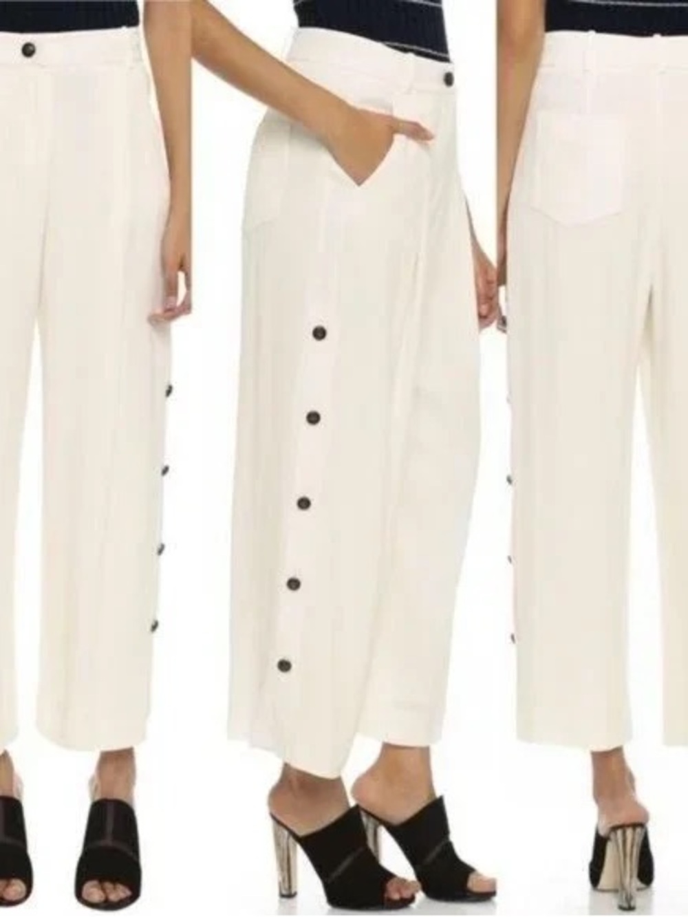 Maiyet Silk Blend Cropped Trousers